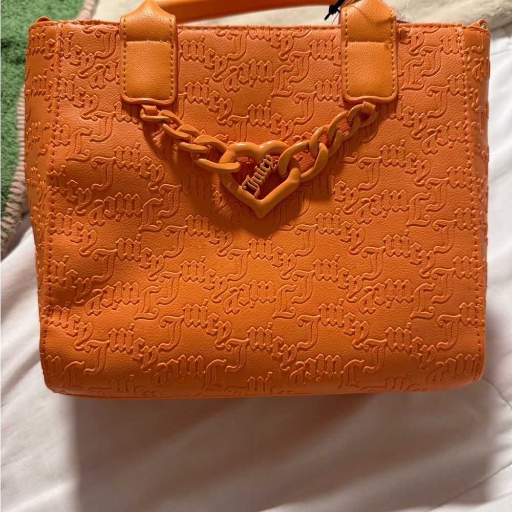 Juicy Couture Vibrant Orange Embossed Tote